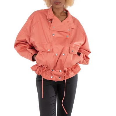 Isabel Marant Ladies Papaya Cotton Fadili Oversized Parka In Pink