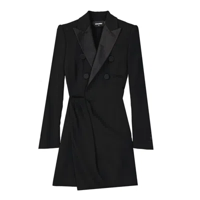 Dsquared2 Black Viscose Cocktail Dress In Black