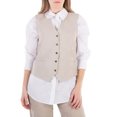Anine Bing Lena Linen-blend Vest In Pink