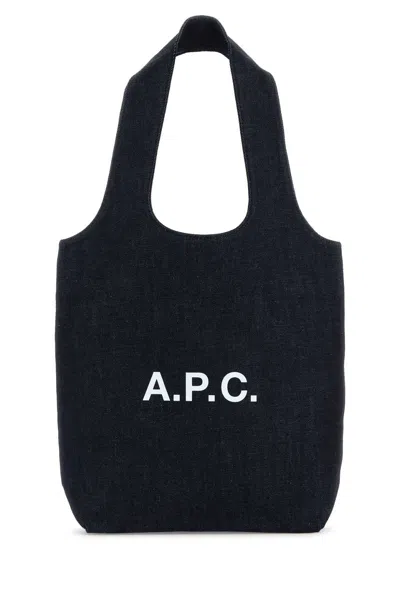 Apc A.p.c. Denim Small Ninon Shopping Bag