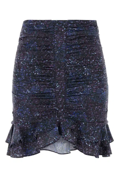 Isabel Marant Printed Stretch Crepe Milendi Mini Skirt
