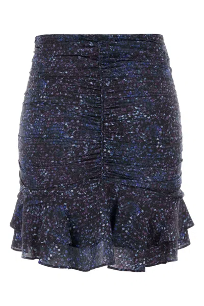 Isabel Marant Printed Stretch Crepe Milendi Mini Skirt