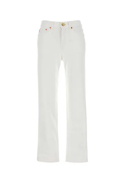 Blazé Milano Denim Jeans Featuring Belt Loops In White
