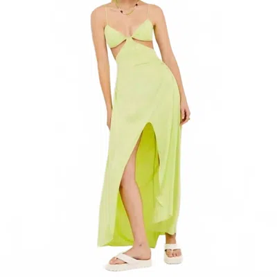 For Love & Lemons Toni Cut Out Maxi Dress In Lime Green In Green
