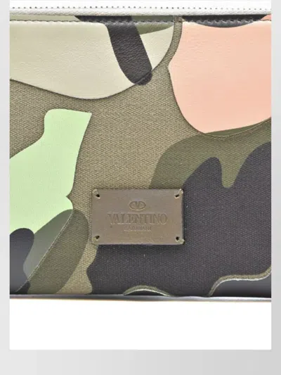 Valentino Camouflage Pattern Rectangular Shape Purses & Cardholders