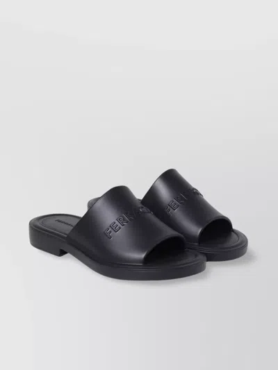 Ferragamo Open Toe Flat Sole Sandals