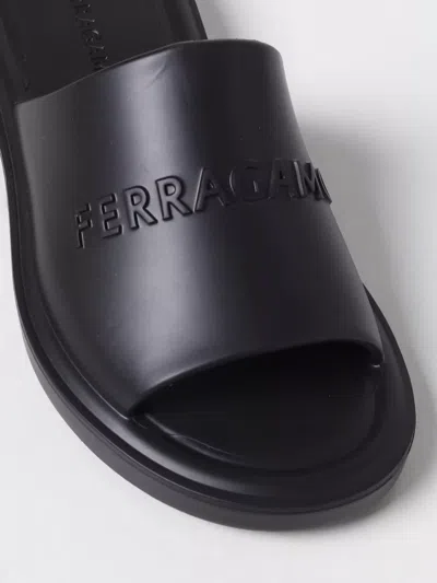 Ferragamo Open Toe Flat Sole Sandals
