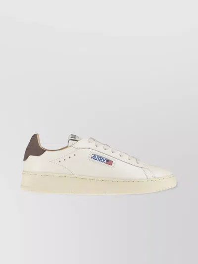 Autry Leather High-top Sneakers Perforated Toe In Neutral