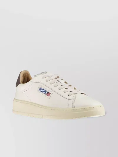 Autry Leather High-top Sneakers Perforated Toe In Neutral