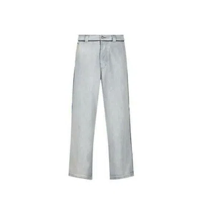 Maison Margiela Wide Leg Denim Jeans Men In White