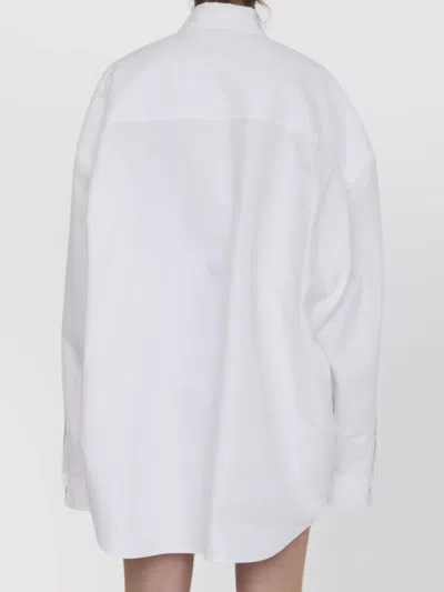 Balenciaga Collar Curved Hem Oversized Fit In Black