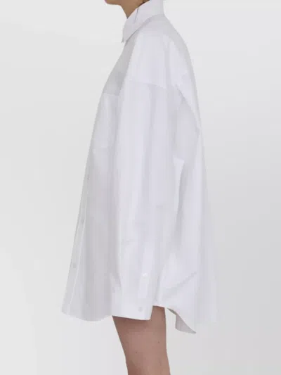 Balenciaga Collar Curved Hem Oversized Fit In Black