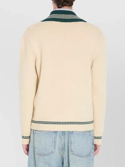 Valentino Garavani Butter-coloured Sweater With Le Chien De La Maison In Neutral