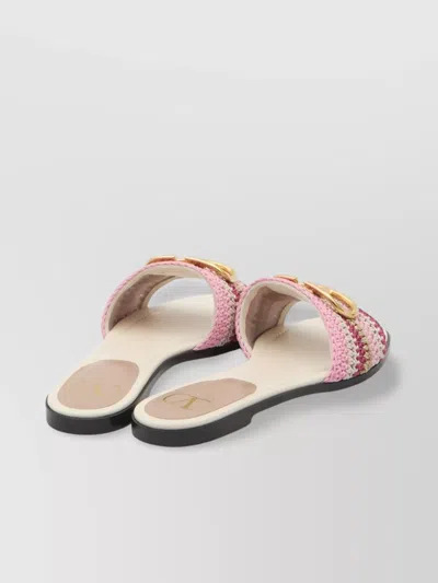 Valentino Vlogo Signature Leather Slide Sandals