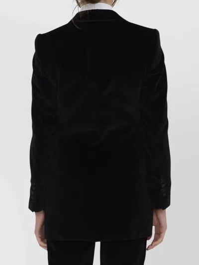Dolce & Gabbana Velvet Tuxedo Jacket With Peaked Lapels In Black