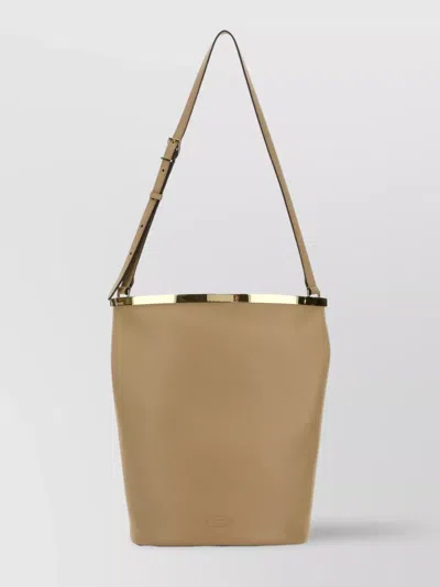 Tod's Leather Bucket Bag Gold Hardware