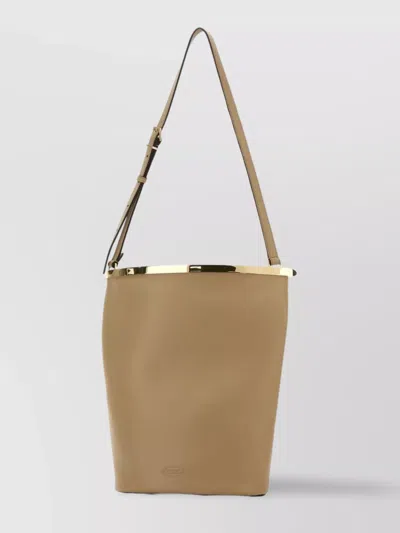 Tod's Leather Bucket Bag Gold Hardware