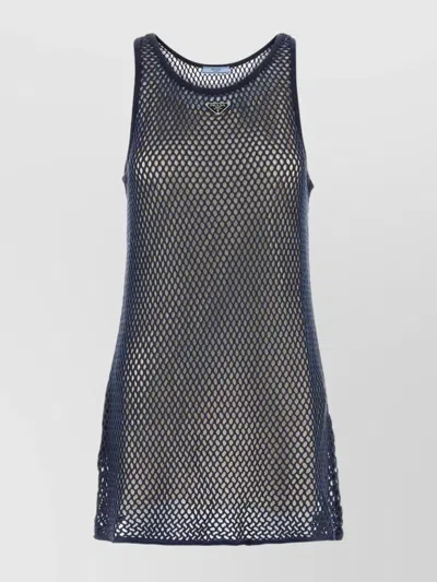 Prada Mesh Design Mini Dress