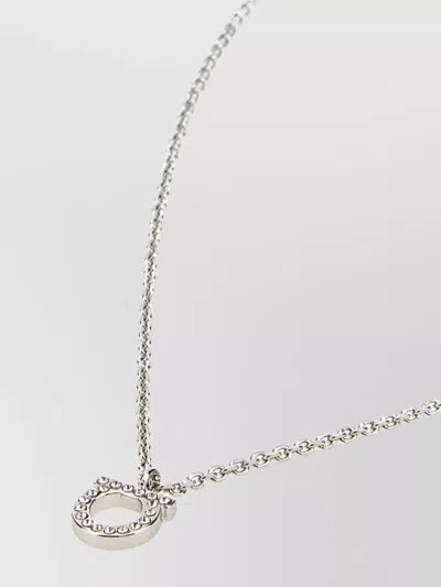 Ferragamo Adjustable Pendant Chain Link Necklace