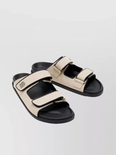 Dolce & Gabbana Open Toe Fabric Detail Slipper