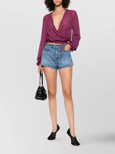 Givenchy Denim Shorts Belt Loops In Blue