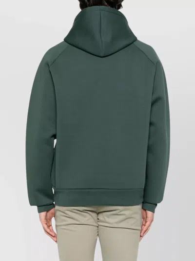 Autry Oversized Hooded Neoprene Jacket In Green