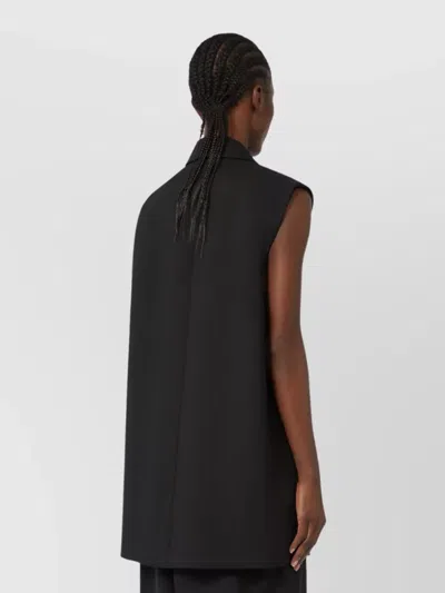 Sportmax Sleeveless Wool Canvas Blazer Belt