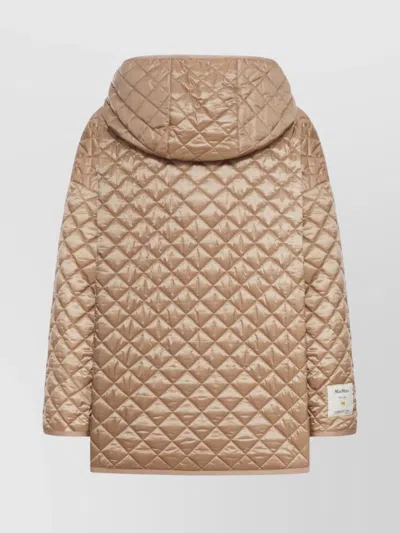 Max Mara Leo Reversible Jacket Cameluxe Padding In Brown