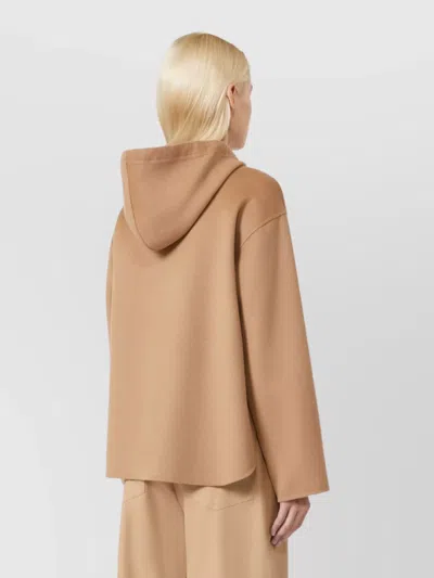 Max Mara Sweatshirt Wool Cashmere Silk In Brown