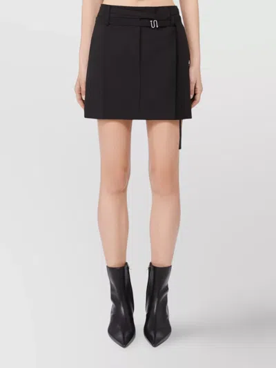 Sportmax Skirt With Belted Waist And Pockets In Black