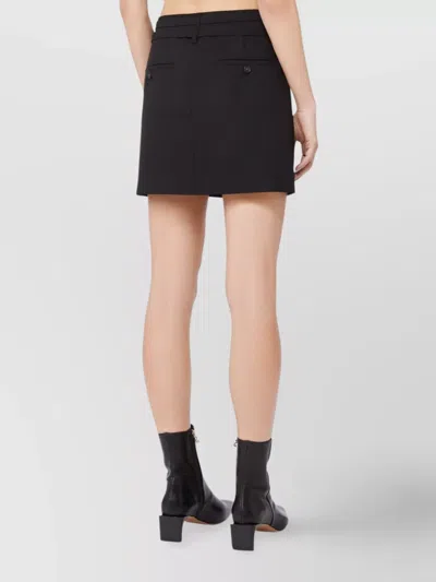 Sportmax Skirt With Belted Waist And Pockets In Black