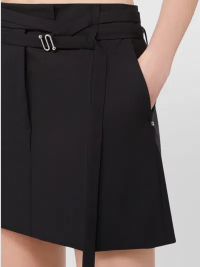 Sportmax Skirt With Belted Waist And Pockets In Black