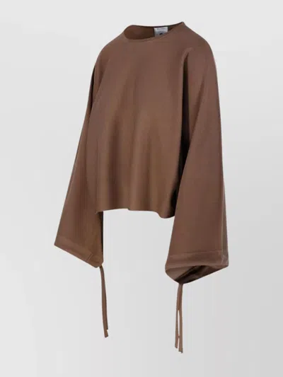 Max Mara Sweater Wool Yarn Cuff Gathered