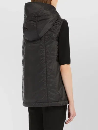 Max Mara Canvas Drawstring Hooded Sleeveless Gilet