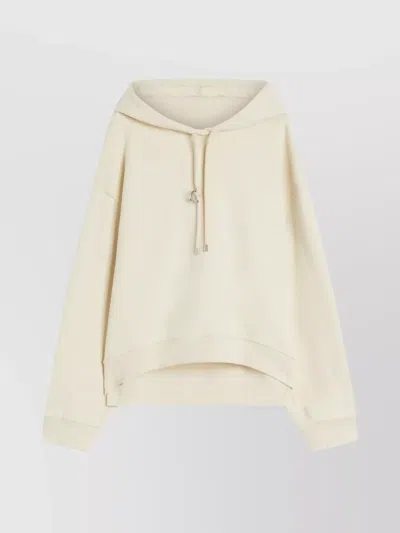 Sportmax Hooded Sweatshirt Kangaroo Pocket In Neutral