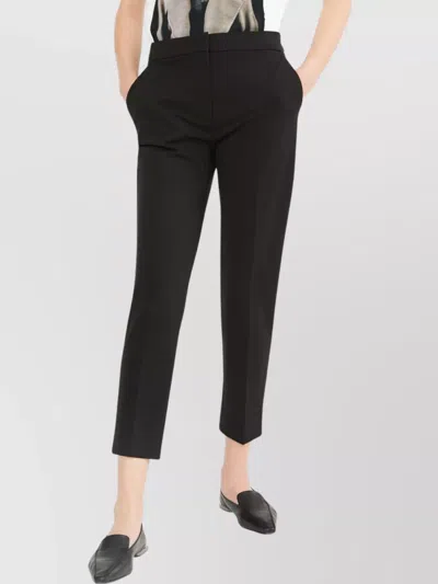 Max Mara Tailored Trousers With Belt Loops And Pockets In Black