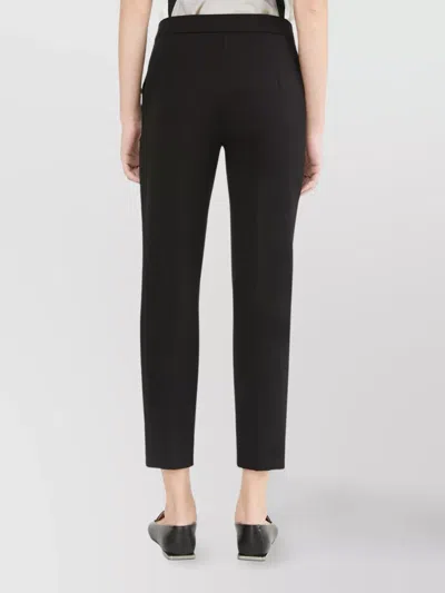 Max Mara Tailored Trousers With Belt Loops And Pockets In Black