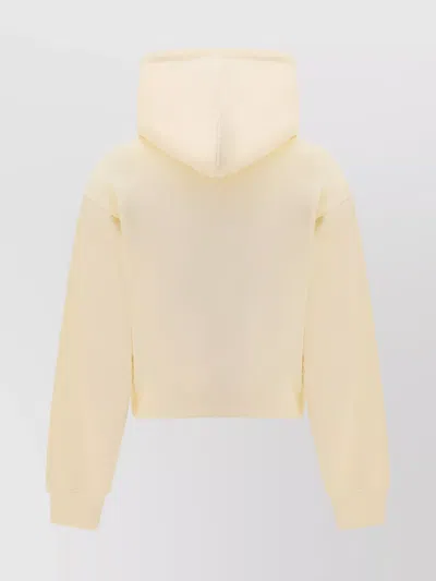 Jacquemus Cotton Hoodie Adjustable Drawstring In Neutral