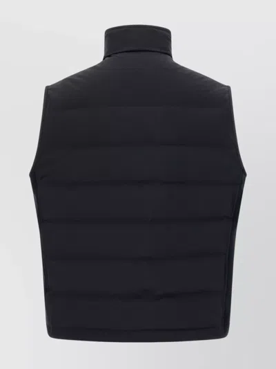 Brioni 'golf Capsule' Sleeveless Padded High Collar Vest In Black