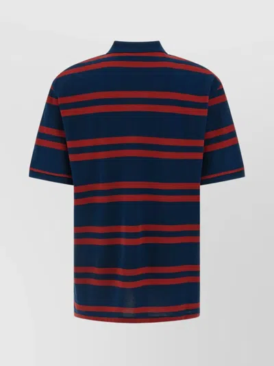 Valentino Striped Polo Shirt Regular Collar In Multi