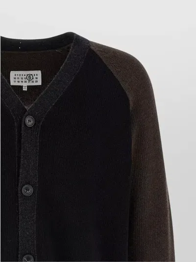 Mm6 Maison Margiela Colorblock Cardigan Color Block In Multi