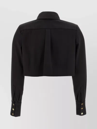 Elisabetta Franchi Short Shirt With Long Sleeves And Collar