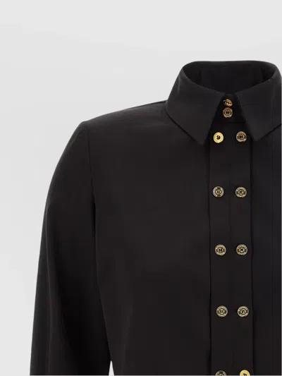Elisabetta Franchi Short Shirt With Long Sleeves And Collar