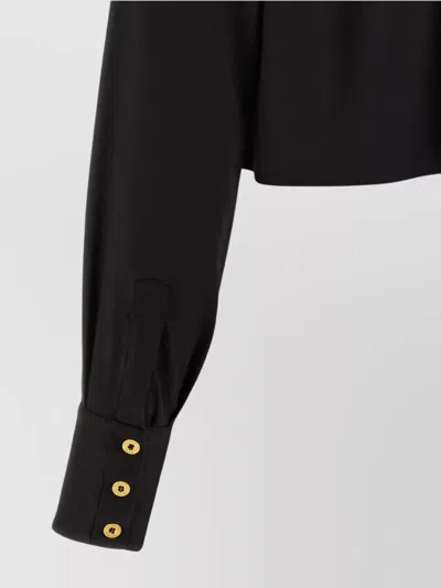 Elisabetta Franchi Short Shirt With Long Sleeves And Collar
