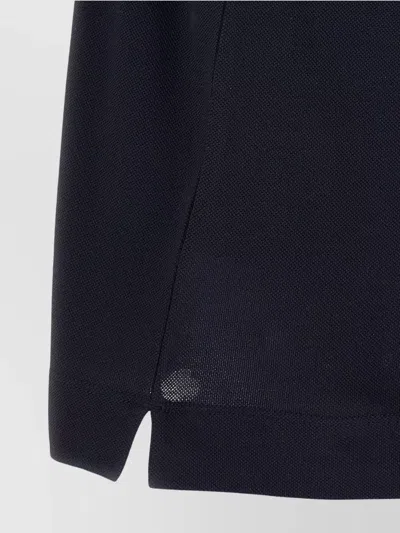 Zegna Men's Piquet Polo T-shirt In Black