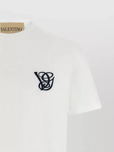 Valentino Cotton T-shirt With Vg Patch In White