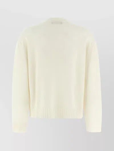 Fabiana Filippi Sweater V-neck Ribbed Cuffs Hem Neckline