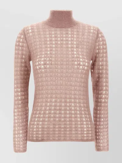 Fabiana Filippi Crochet Sweater Sweaters And Cardigans Pink In Pink