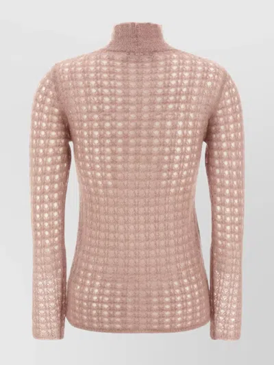 Fabiana Filippi Crochet Sweater Sweaters And Cardigans Pink In Pink