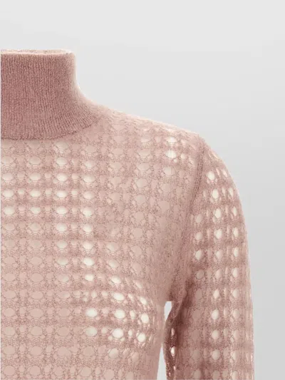 Fabiana Filippi Crochet Sweater Sweaters And Cardigans Pink In Pink